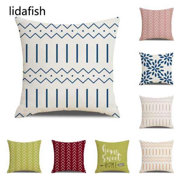 

cushion/decorative pillow lidafish nordic simple geometric cushions case home decorative cases linen sofa bed cushion cover