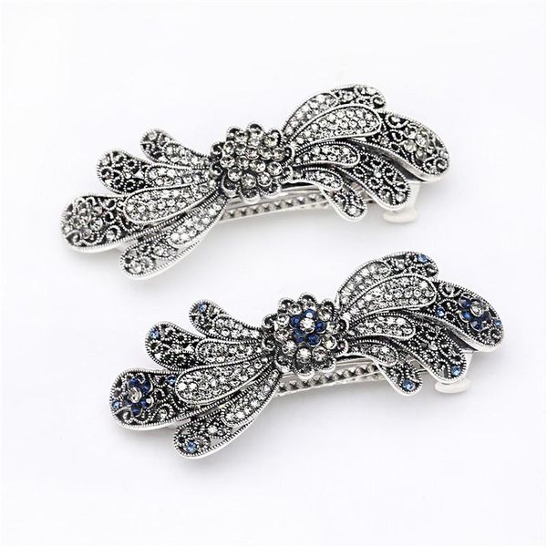 

hair clips & barrettes vintage petal crystal mysterious rhinestone hairpins for women accessories,1pcs, Golden;silver