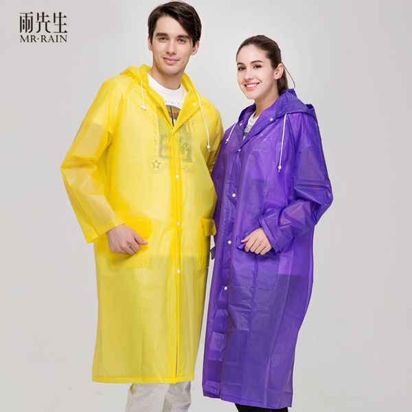 

mr. yu thickened eva outdoor raincoat one-piece walking poncho raingear