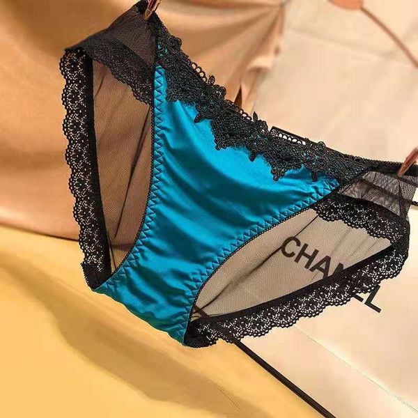 

women's panties 2021 underwear feminine charming high-end lace low-waist breathable mesh ladies triangle shorts, Black;pink