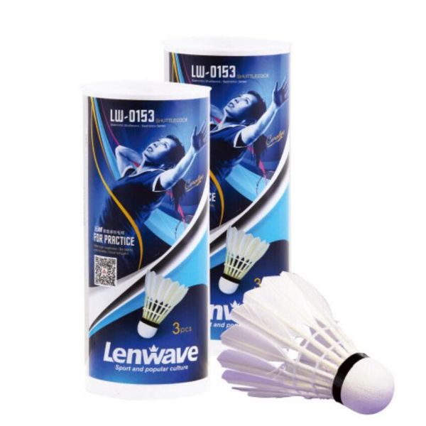 

3 pcs/lot wholesale white fiber badminton ball