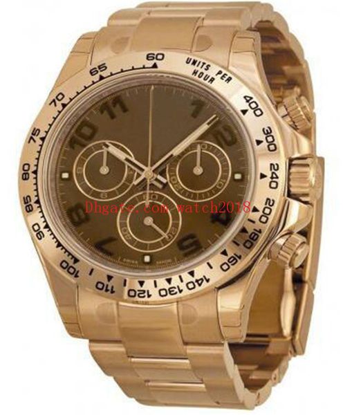 

luxury men's watches mechanical automatic brown white dial 40mm 116505 rose gold stainless steel bracelet fashion wristwatches, Slivery;brown