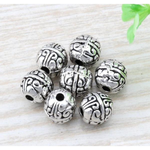

mic 100pcs antique silver alloy exquisite spacer beads 7.5x8mm fits european style charm bra jllioh yy_dhhome, Bronze;silver
