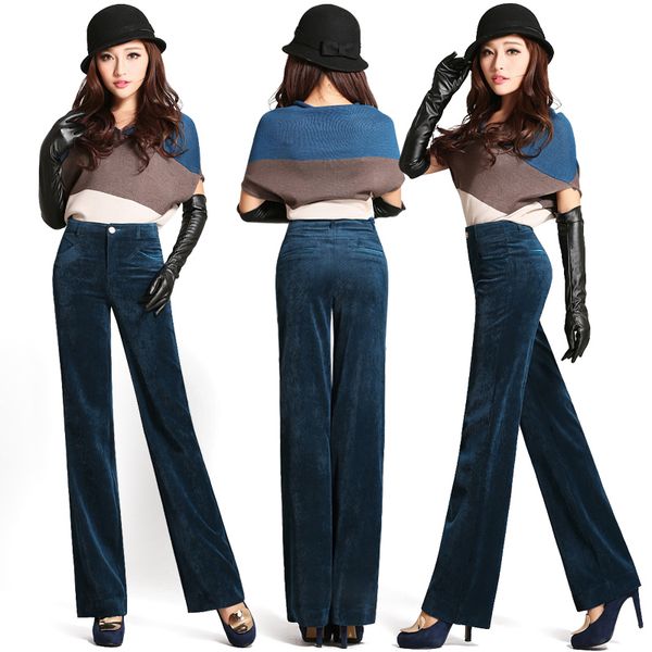 

cotton high-waisted straight loose pants bar corduroy corduroys casual mother's trousers tb1052 bqco, Black;white