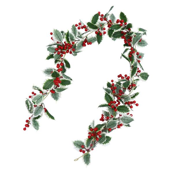 

decorative flowers & wreaths 1pc emulated christmas red fruit rattan pendant xmas scene layout