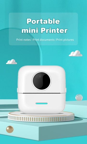 

printers x5 portable bluetooth 4.0 thermal po printer wireless inkless mini pocket label notes papers