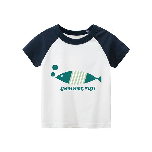 

and sweat 2021 absorption summer cotton wicking moisture cartoon children's round neck short sleeve t-shirt, Black;white