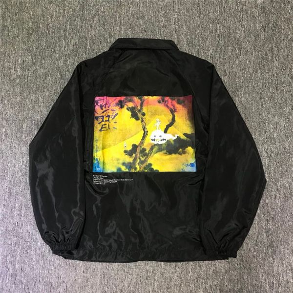 

2021 new brands children see ghost printed women jackets winderbreaker streetwear kanye west jacket 7atk, Black;brown