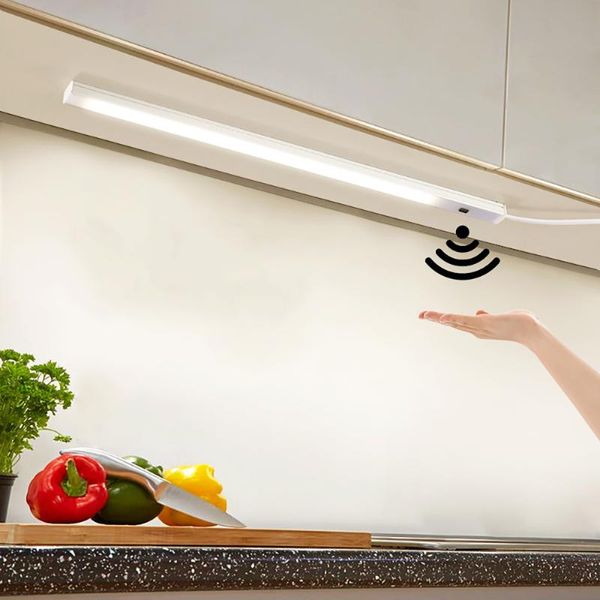

3 colors hand sweep sensor smart switch dc12v cabinet kitchen light 30 40 50 cm diode led bar night lamp bedroom home lighting