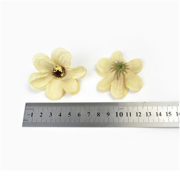 

10pcs 6cm silk daisy artificial flowers craft bridal wreath gift scrapbook wedding christmas home decoration fake flow jlloin