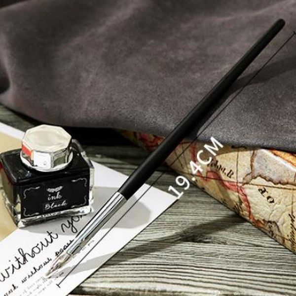 

finger dip calligraphy signature pens ink novelty newsletter paper fill pen points