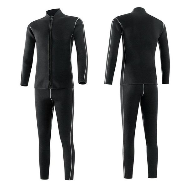 

one-piece suits diving suit male professional deep fish hunting 3/5mm outdoor black zipper warm split wetsuit