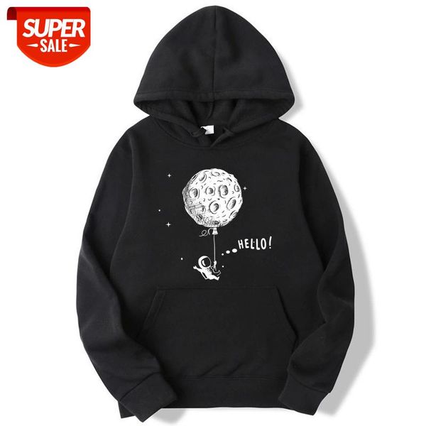 

fashion brand men's hoodie funny space flight print casual hooded men harajuku fleece hoodie hip hop hooded hoodies sweatshirt #oq7d, Black