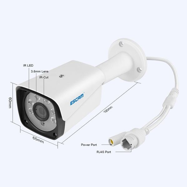 

cameras escam qh005 5mp 2560*1920p wireless wifi ip camera support onvif nvr 3d dnr