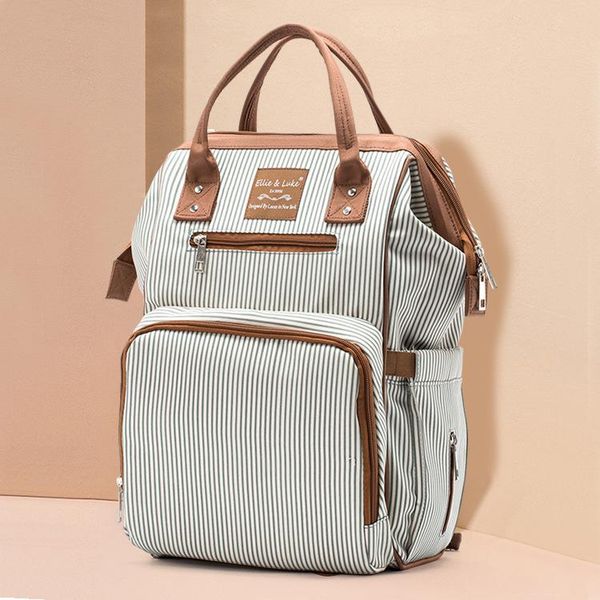 

diaper bags wokuai women's fashion multi-function large capacity double shoulder mother baby bag travel multi piece set of mummy