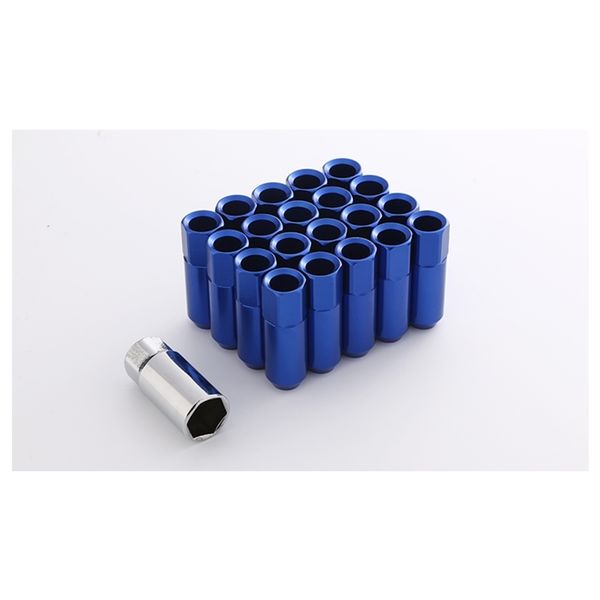

new 20pcs racing wheel nuts screw / aluminum lug nut with one key m12*1.5 50mm