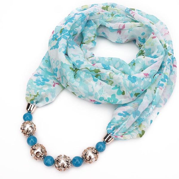 

scarves fashion print silk scarf women neck wraps, Blue;gray
