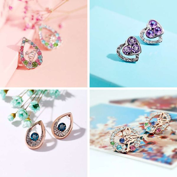

fashion crystal earrings allergy temperament earrings female