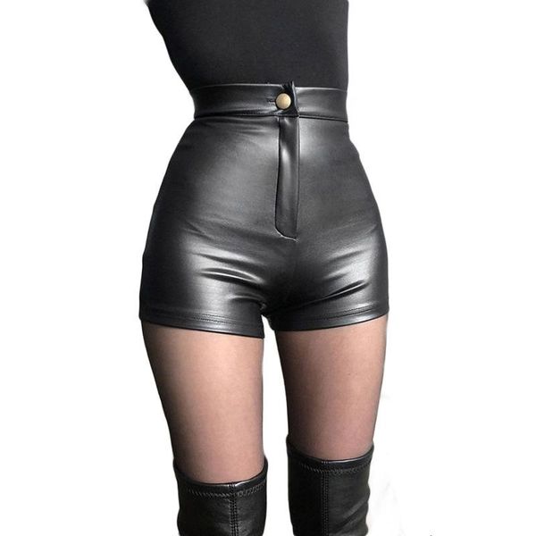 

women's shorts high waist pu leather booty tights erotic pole dance night clubwear micro mini short pantalon corto mujer trunks, White;black