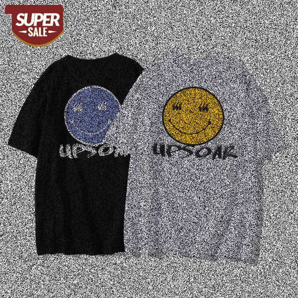 

spring and summer men's original japanese blouse fun flow printing men women same paragraph pure short-sleeved t-shirt #fn5g, White;black