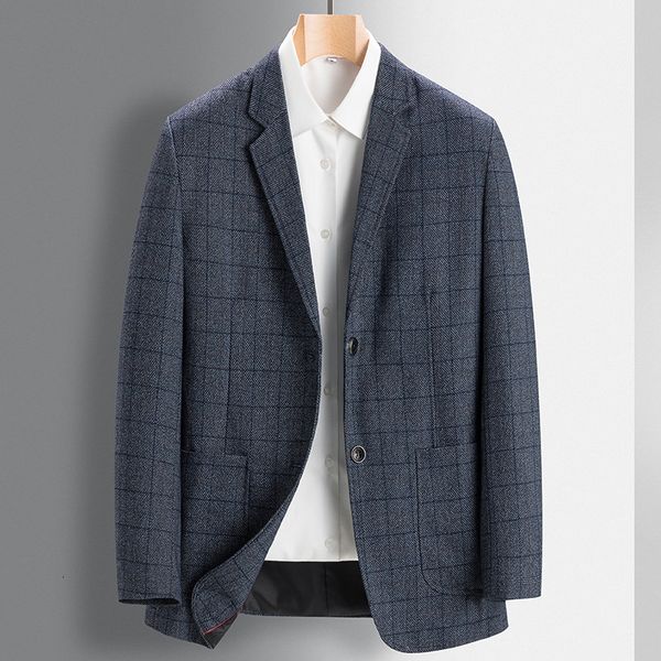 

casual small spring and autumn bus slim suit high-end quality men's coat, White;black