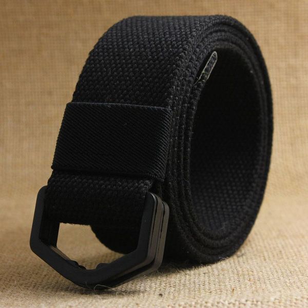 

belts mens & womens belt anti allergy canvas waistband d-ring casual webbing jeans fashion waist, Black;brown