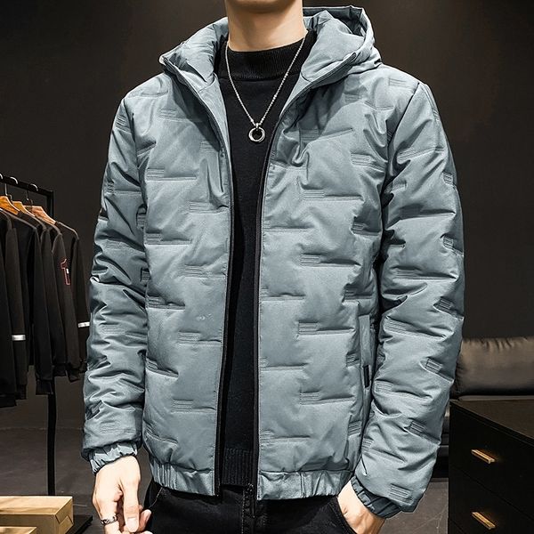 

for men winter down cotton-padded waterproof breathable large size men's hooded jacket 210222, Black