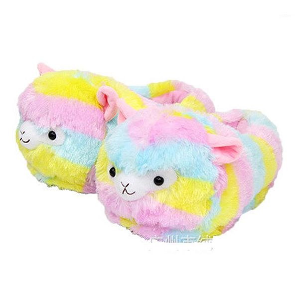 

winter home cotton slippers women's warm comfort plush slides soft light soled cartoon indoor female sandals1, Black