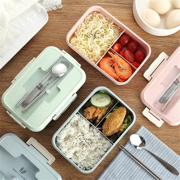 

storage bags lunch box container bento heated kids straw wheat sealed student plastic for microwave