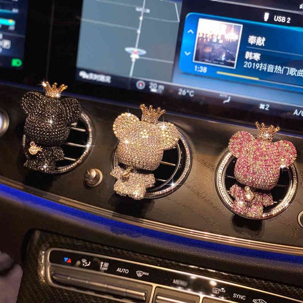 

creative diamond crystal diffuser decor toon gloomy bear car perfume fragrance clip auto vent air freshener scent parfume