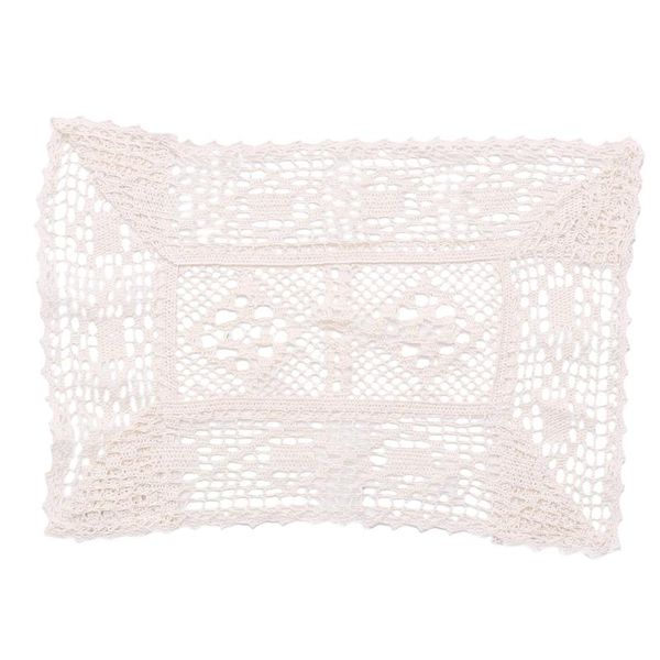 

table cloth 1pc ins hollow crochet tablecloth rural simple lace design (28x40cm)
