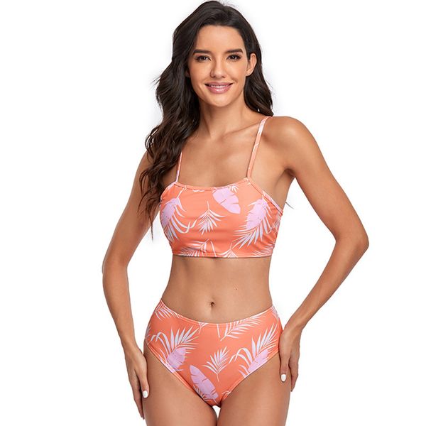 

new women beach swimsuit bathing suit 2021 large size bikini ladies swimwear print feeling polyester sierra surfer swim for sport eee7, Blue