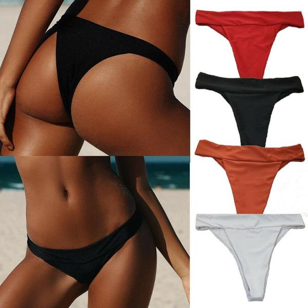 

thong bikini bottoms women brazilian v cheeky briefs shorts g-string swimsuit swimwear