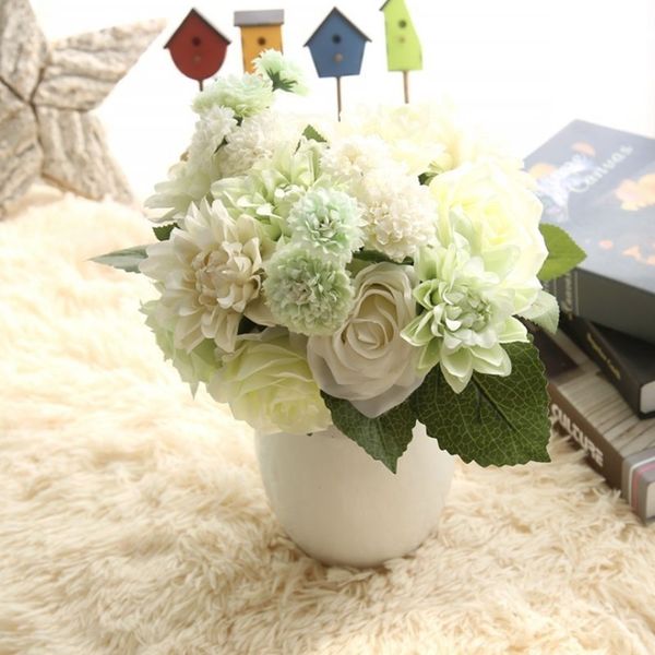

brides and bridesmaids wedding vases decorations artificial roses cheap