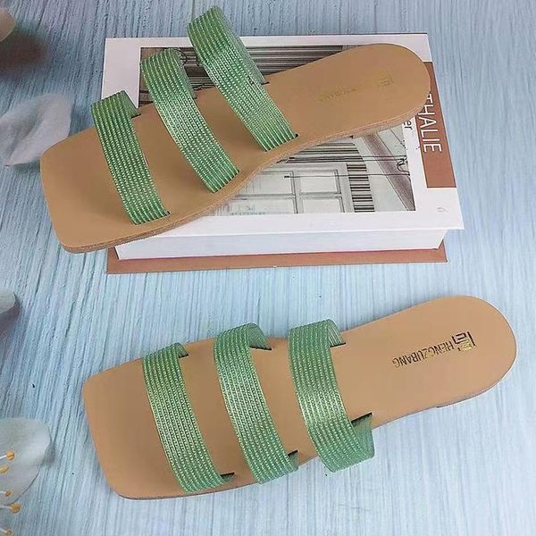 

summer women slipper mixed colors shiny slippers slip-on ladies platform sandals outdoor holiday slides designer slides, Black