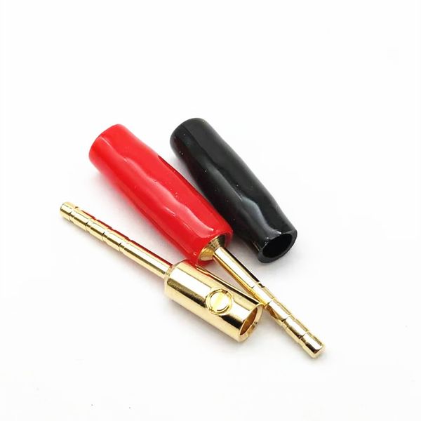 

40pcs lot hipping copper speaker wire cable pin connectors banana plug adapter