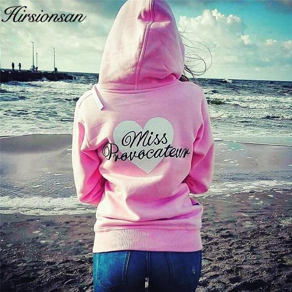 

women's hoodies & sweatshirts hirsionsan women 2021 spring long sleeve crop casual hooded letter printed pink moletom feminino, Black