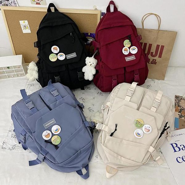 

backpack fashion canvas women anti-theft shoulder bag school for teenager girls backapck female doll pe