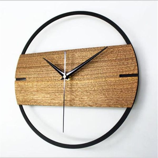 

wall clocks european style simple clock nordic wood home study office art decoration minimalist modern design