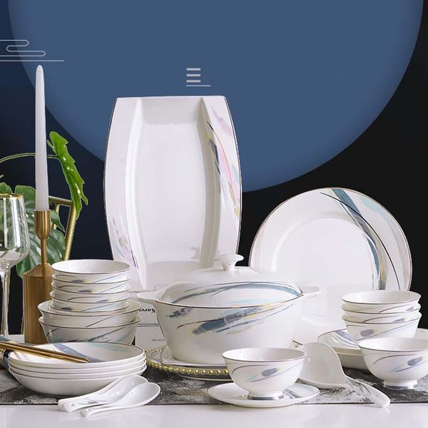 

dishes & plates 56 heads ceramics tableware porcelain dish salad noodles bowl plate dinnerware sets soup pot