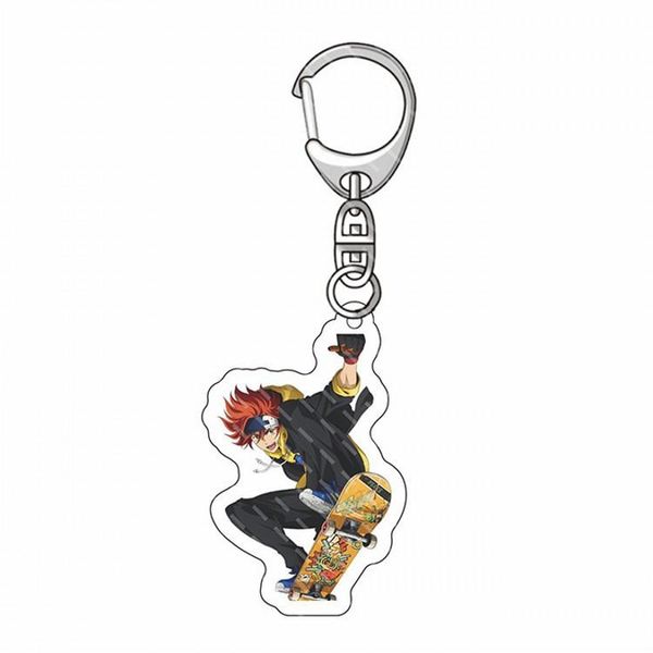 

keychains costar anime sk eight reki snow miya shadow cherry blossom keychain, Silver