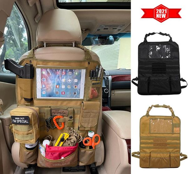 

storage bags 2021 tactical molle car seat back organizer military cover bag auto accessories pouch