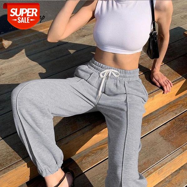 

weekeep lace up high waist joggers pants women's casual baggy sweatpants harajuku loose solid harem pants ladies pockets trouser #rf0c, Black;white