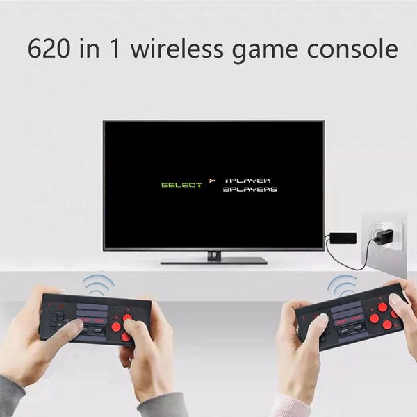 EXTREME U-BOX 4K Console de jeu vidéo Mini rétro sans fil portable TV Contrôleur de jeux vidéos Construit en 620 Prise en charge classique Sortie AV