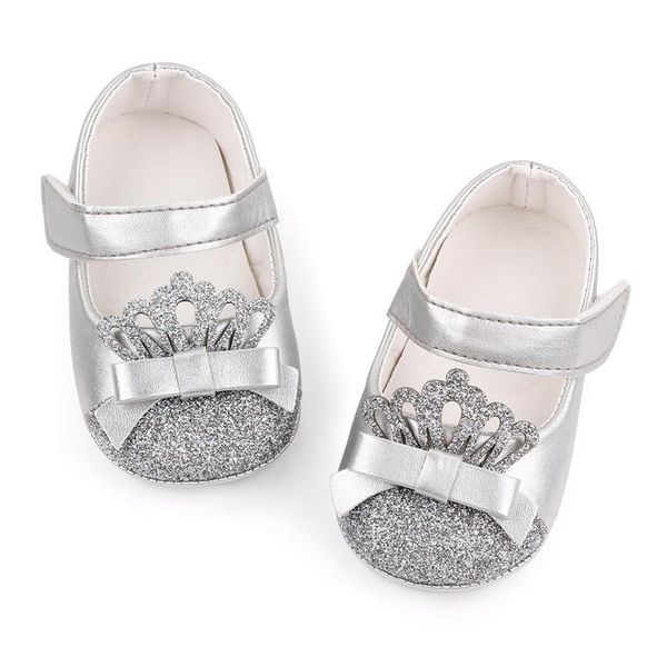 

princess baby shoes newborn toddler kids girls crown leather shoes fashion all-match soft first walking for children sale