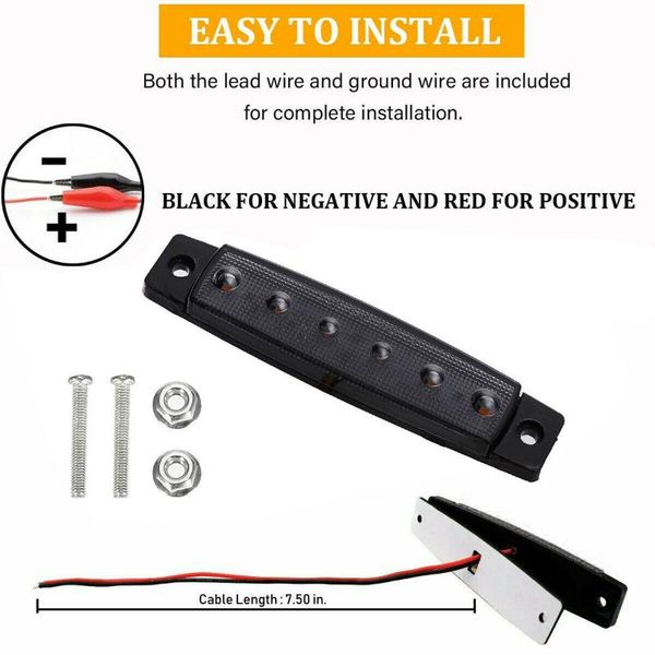 

emergency lights tail marker 10pcs truck 3.8\\\" universal accessory amber red car