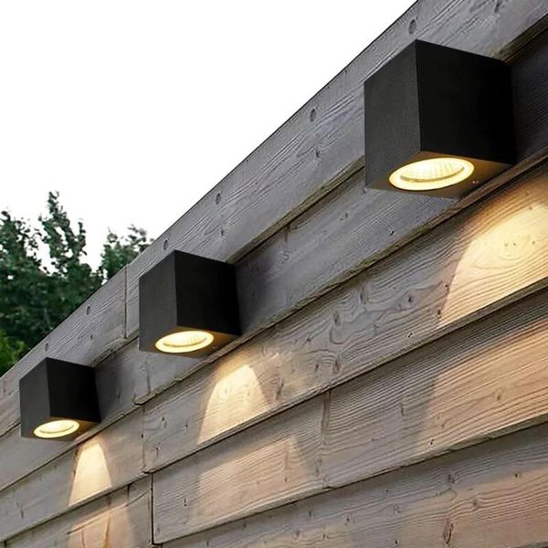 

wall lamp 5w/10w led aluminum porch light sconce square outdoor waterproof garden lights modern