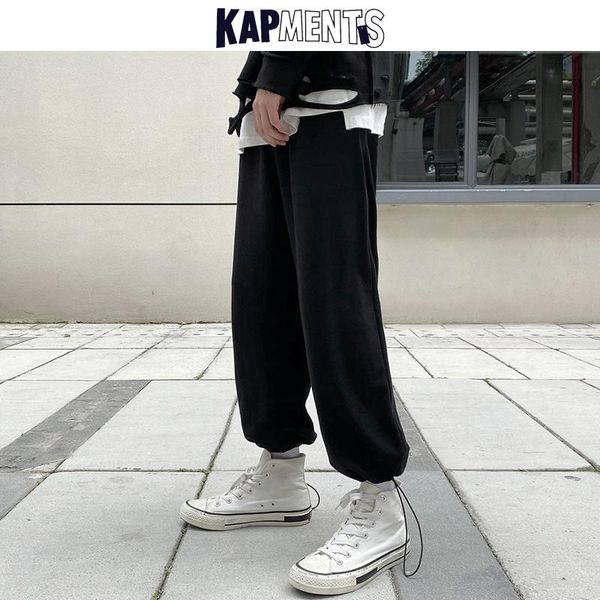

kapments men spring sweatpants harajuku cargo pants 2021 mens japanese streetwear black vintage joggers male fashions trousers
