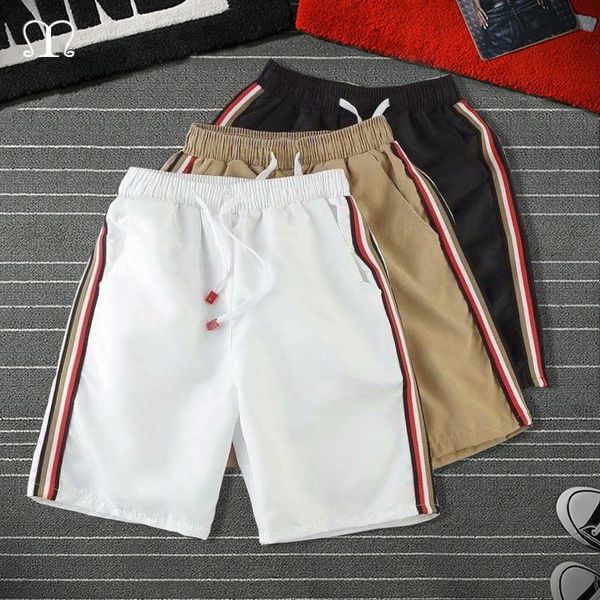 

summer men shorts homme fashion striped elastic waist sandy beach shorts male casual bodybuilding hip hop loose sweatpants mens, White;black