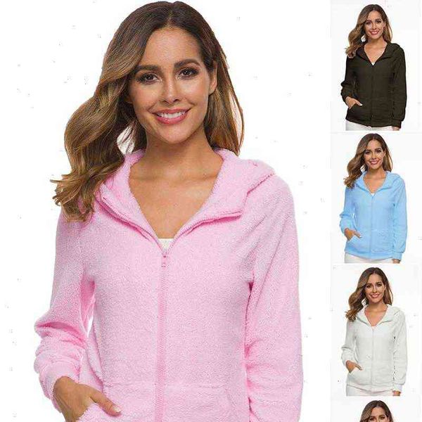 

womens sweater autumn winter fleece women oversized 5xl hooded sweaters warm zipper cardigan coat pull femme, White;black